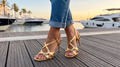 Tacones Valeria en Dorado: Estilo y Comodidad para Brillar