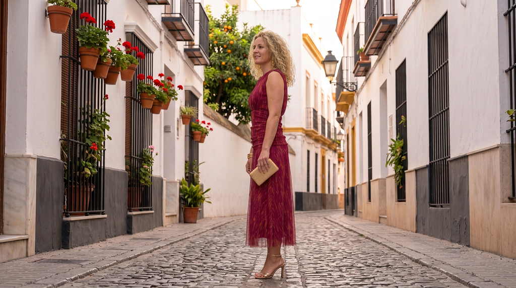 Vestido Clara: Elegancia Floral para Invitadas