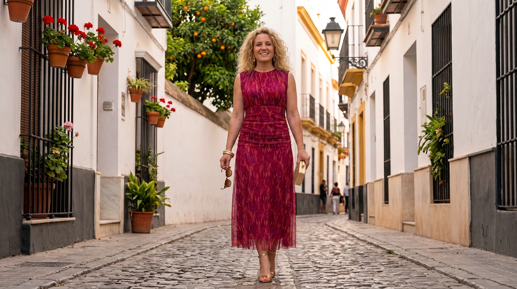 Vestido Clara: Elegancia Floral para Invitadas