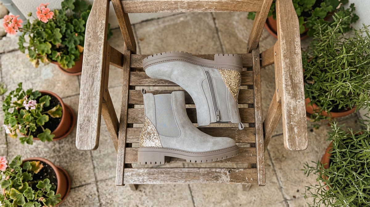 Nina | Botines Casual con Detalle Brillante
