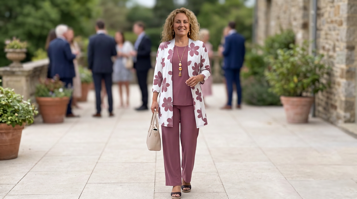 Conjunto Carmen de Tres Piezas: Elegancia Clásica Todo en Uno