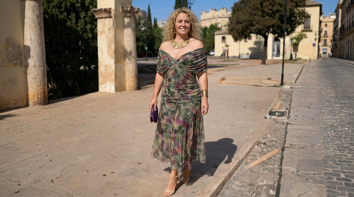 Micaela | Vestido Maxi de Hombros Descubiertos