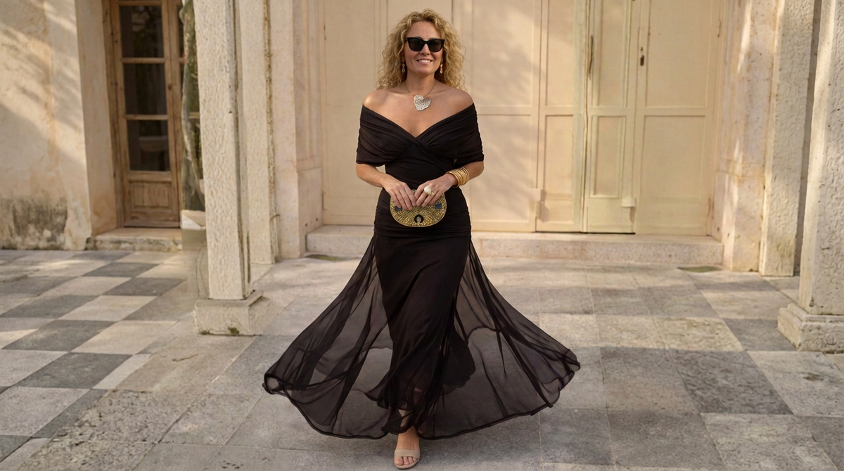 Micaela | Vestido Maxi de Hombros Descubiertos