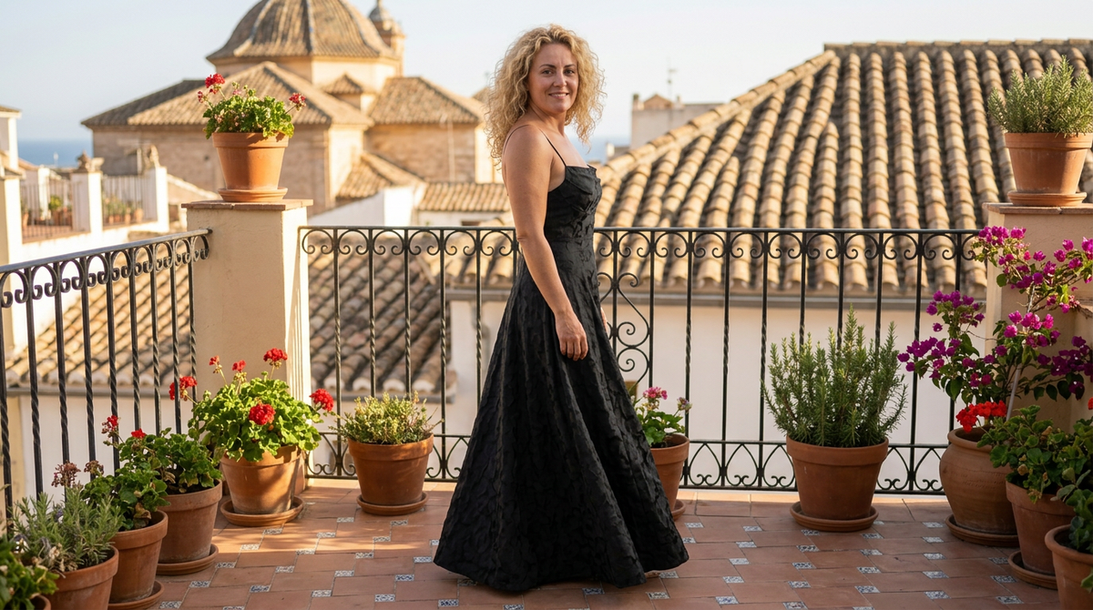 Luisa | Vestido Maxi Romántico de Escote Drapeado