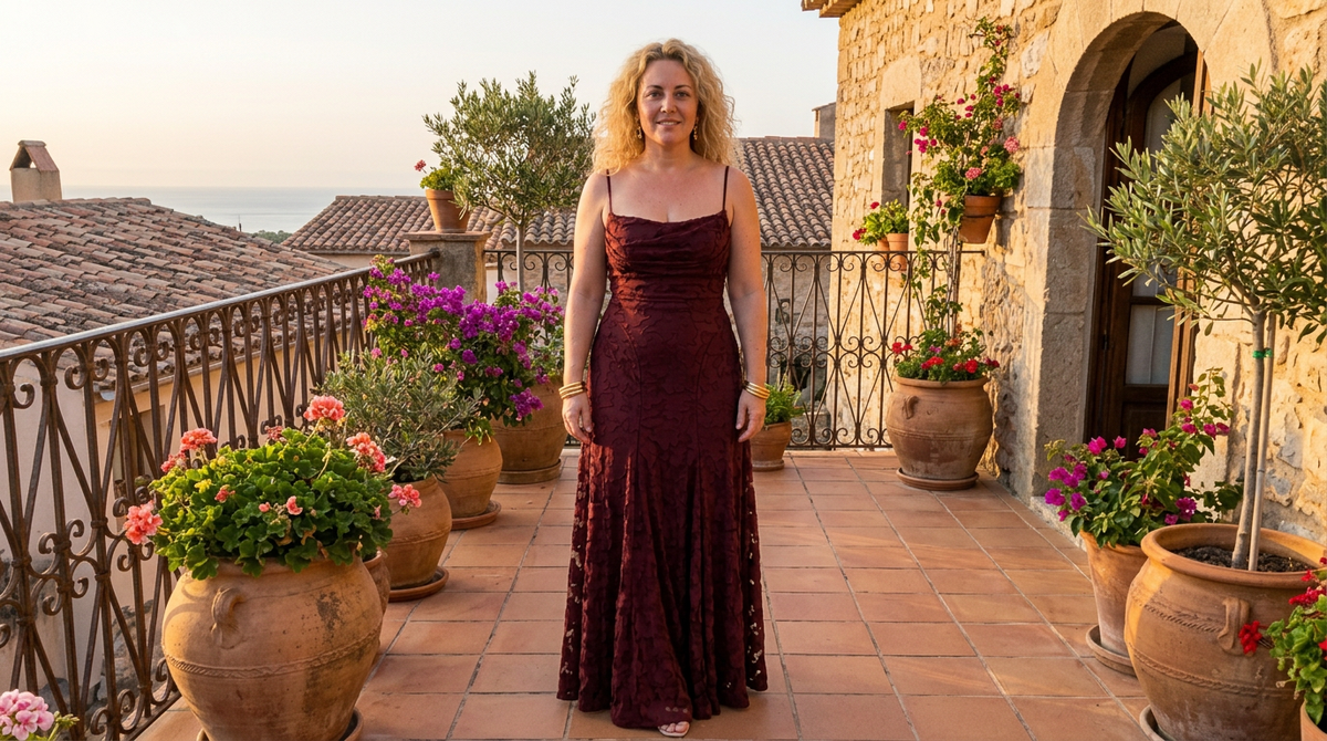 Luisa | Vestido Maxi Romántico de Escote Drapeado