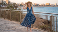 Alba | Vestido Efecto Vaquero con Falda de Chifón de Lunares
